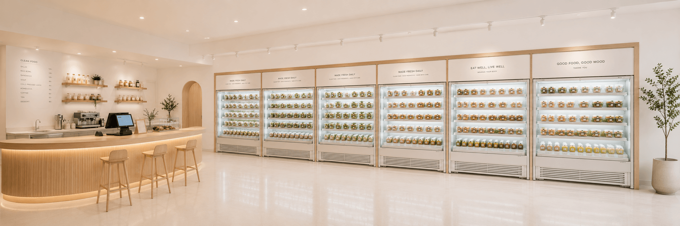 Cloud Kitchen store - fresh food display
