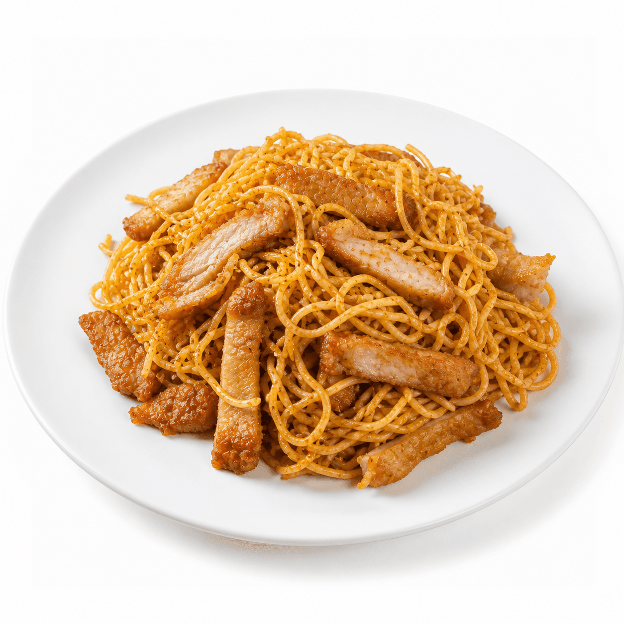 บะหมี่หมูทอด